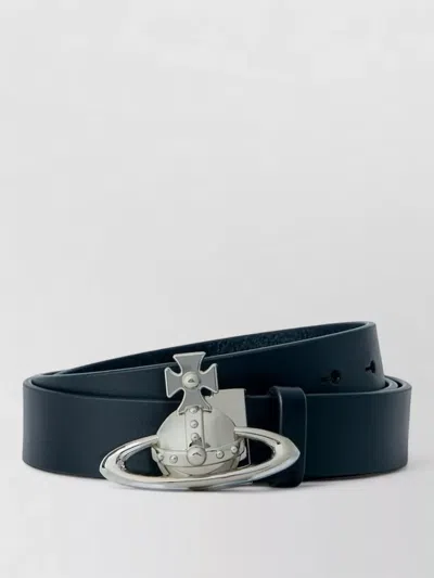 Vivienne Westwood Adjustable Length Belts Metallic Hardware Detail In Blue
