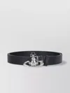 Vivienne Westwood Adjustable Length Smooth Finish Metallic Buckle In Black