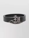 Vivienne Westwood Adjustable Metal Buckle Smooth Finish Belts In Black