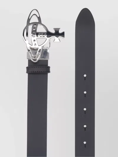 Vivienne Westwood Adjustable Metallic Buckle Smooth Finish Belts