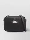 Vivienne Westwood Adjustable Strap Shoulder Bag With Rear Zip Pocket In Black