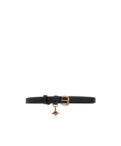 Vivienne Westwood Adjustable Waist Belt In Black