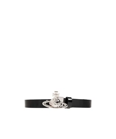 Vivienne Westwood Adjustable Waist Belt In Black