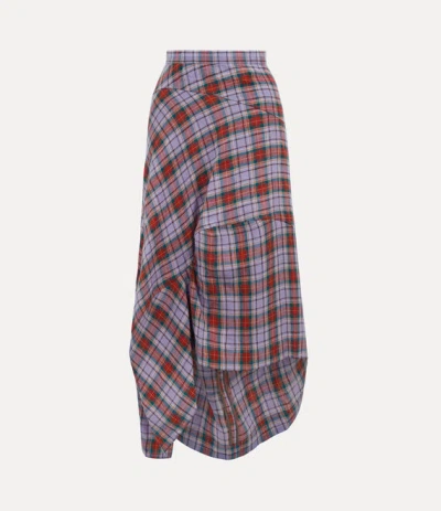 Vivienne Westwood Aeroplane Skirt Louth Tartan 42 Women In Multi