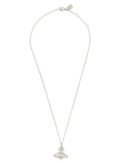 Vivienne Westwood Silver Agnatha Bas Relief Necklace In Metallic