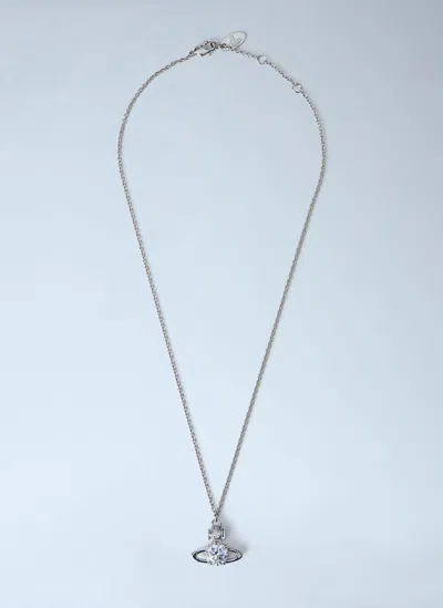Vivienne Westwood Agnatha Bas Relief Pendant Necklace In Silver