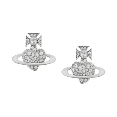 Pre-owned Vivienne Westwood Agnatha Earrings 'platinum/white' | Silver | Women's Size Onesize