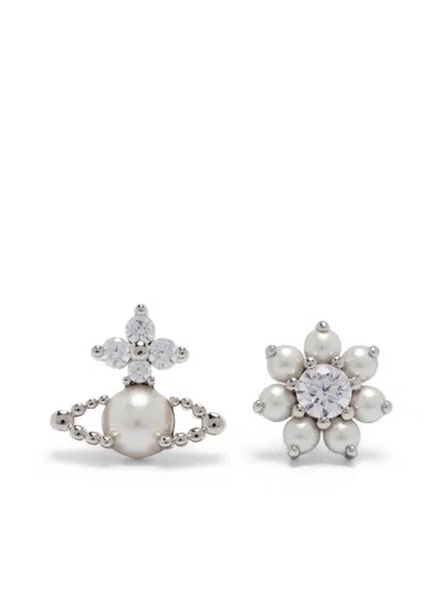 Vivienne Westwood Agnes Earrings In Silver
