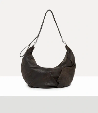 Vivienne Westwood Agnes Medium Shoulder Bag Leather Dark-brown