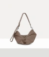 Vivienne Westwood Agnes Small Shoulder Bag Supple Leather Grey In Gray