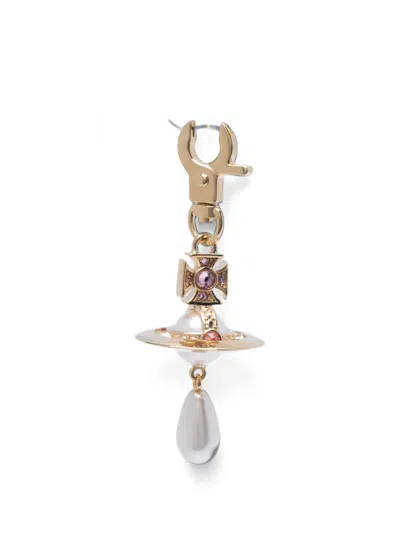 Vivienne Westwood Aïda Orb Crystal-embellished Drop Earrings In Gold