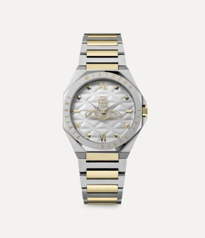 Vivienne Westwood Aldgate Watch Grey-silver-gold Grey-silver-gold Women In Metallic