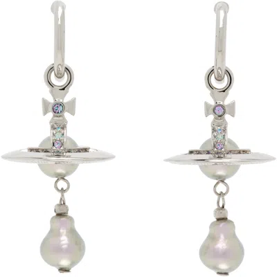 Vivienne Westwood Aleksa Earrings In P757 Platinum/light