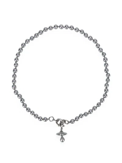 Vivienne Westwood Aleksa Faux-pearl Orb Necklace In Metallic