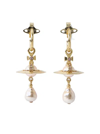 Vivienne Westwood Aleksa Orb-pearl Earrings In Gold