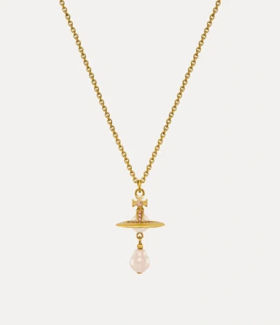 Vivienne Westwood Aleksa Pendant Necklace Gold-peach-pearl-vintage-rose-crystal Gold-peach-pearl-vintage-rose-crystal 