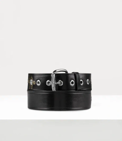 Vivienne Westwood Alex Belt Black Brass Unisex