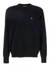Vivienne Westwood Jersey With Orb Logo In Black