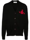 Vivienne Westwood Button-up V-neck Cardigan In Black