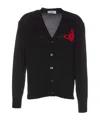 Vivienne Westwood Button-up V-neck Cardigan In Black