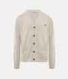 Vivienne Westwood Alex Cardigan Cotton / Cashmere Dusty-white M Men In Neutral