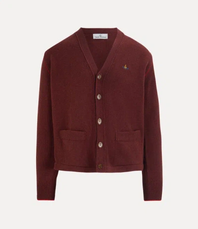Vivienne Westwood Alex Cardigan Merino Wool / Cashmere Berry Xl Men