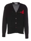 Vivienne Westwood Button-up V-neck Cardigan In Negro