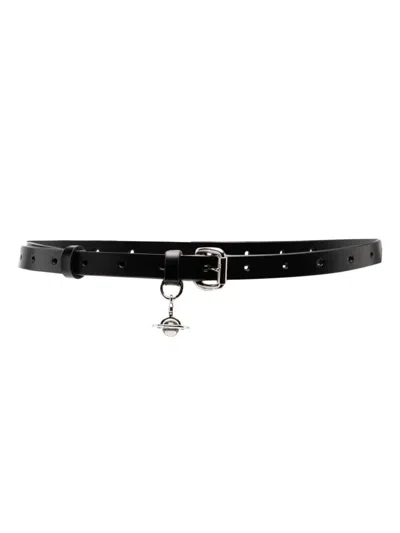 Vivienne Westwood Alex Charm Belt In Black