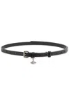 Vivienne Westwood Alex Charm Leather Belt In Black