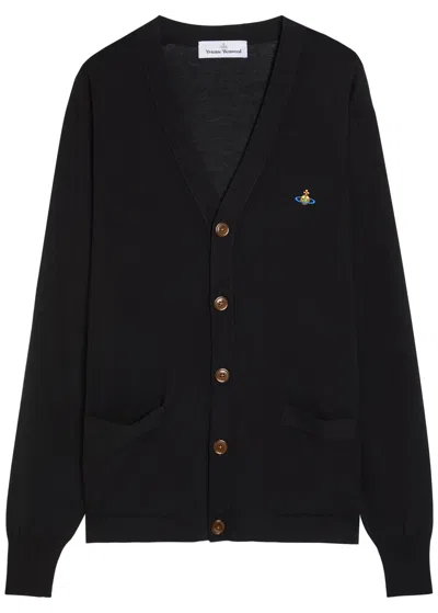 Vivienne Westwood Alex Cotton Cardigan In Black