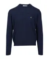 Vivienne Westwood Orb Embroidered Crewneck Jumper In Blue