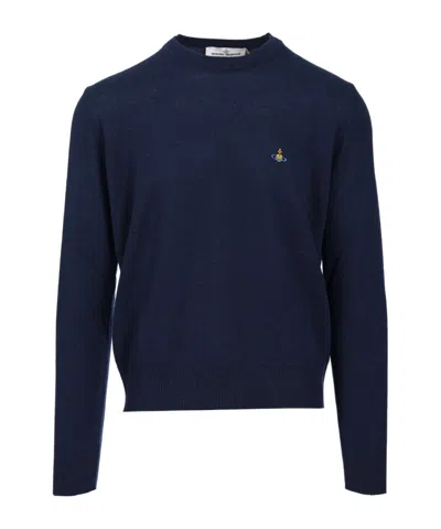 VIVIENNE WESTWOOD VIVIENNE WESTWOOD ORB EMBROIDERED CREWNECK JUMPER