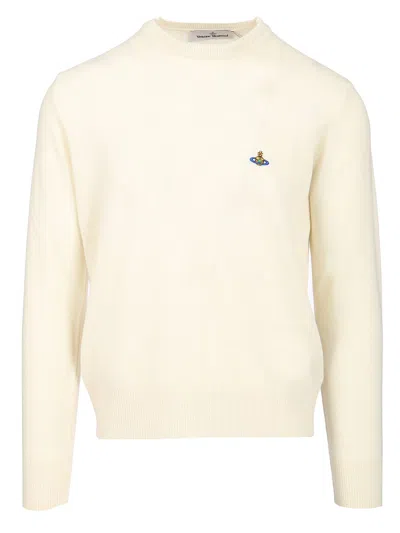 Vivienne Westwood Alex Crewneck Jumper In White