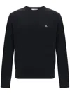 Vivienne Westwood 'alex' Black Crewneck Sweater With Orb Logo Detail On The Front In Schwarz