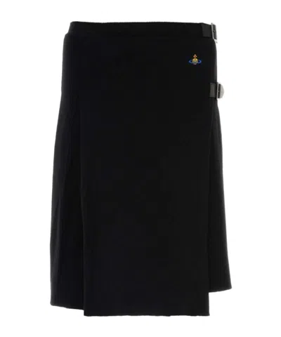 Vivienne Westwood Alex Kilt Pleated Pants In Black