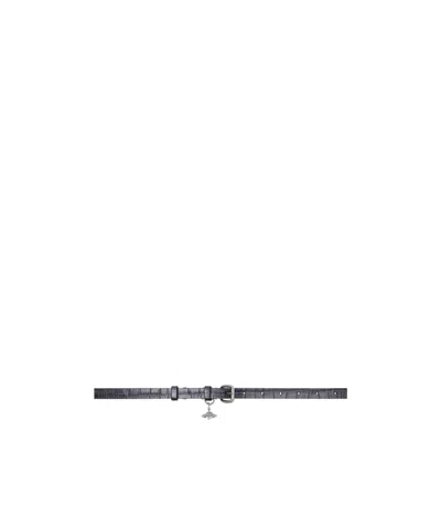 Vivienne Westwood Alex Mini Charm Belt In Gray