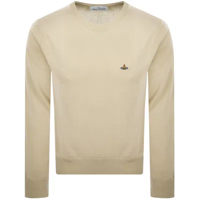 Vivienne Westwood Alex Round Neck Jumper Cream In White