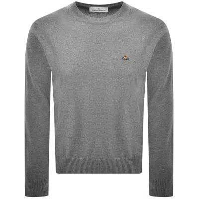 Vivienne Westwood Alex Round Neck Jumper Grey In Gray