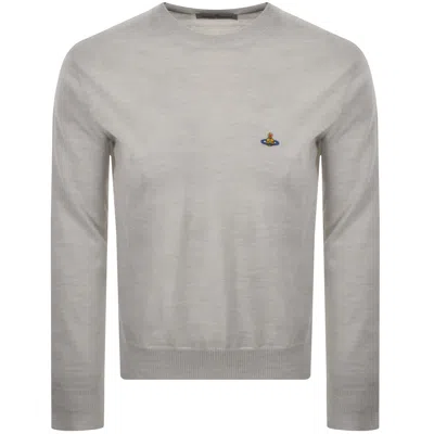 Vivienne Westwood Alex Round Neck Jumper Grey In Gray