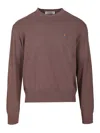 Vivienne Westwood Alex Round Neck Knitwear Brown In Burgundy