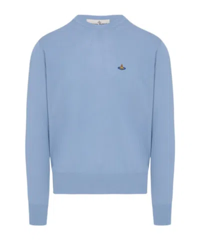 Vivienne Westwood Alex Round Neck Sweater In Blue