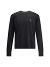Vivienne Westwood Black Crew Necksweater With Orb Logo Embroidered On The Front In Wool Blend Man In Blue