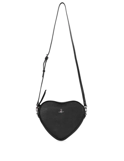 Vivienne Westwood Alexa Heart Mini Crossbody Bag In Black