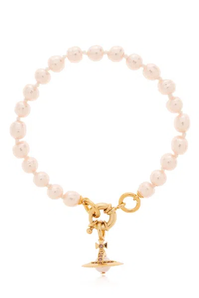 Vivienne Westwood Alexa Pearl Bracelet In Gold