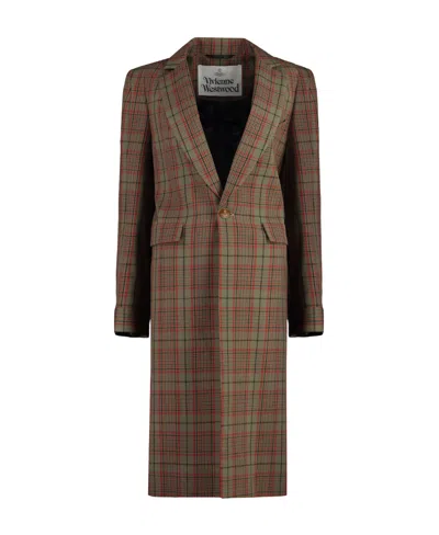 VIVIENNE WESTWOOD ALIEN CHECK-PATTERN COAT