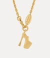 Vivienne Westwood Alienor Long Necklace Gold Swarovski Crystals Women In Gold