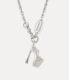 Vivienne Westwood Alienor Long Necklace Silver Women In Silver