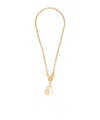 Vivienne Westwood Link Chain Necklace With Shoe Pendant In Gold