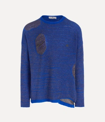Vivienne Westwood All Nighter Jumper Wool / Viscose / Polyester Metallic-blue S/m Unisex