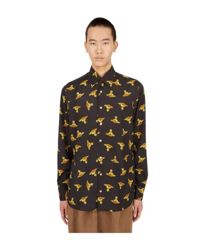 Vivienne Westwood All-over Orb-print Shirt In Black